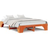 vidaXL krevetna konstrukcija Boja voska Masivno drvo 140 x 200 cm Čvrsta | shoptok.hr