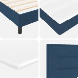 Box Spring Krevet s Madracem Plava 160x200 cm Tkanina | shoptok.hr