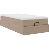vidaXL Otomanski posteljni okvir z vzmetnico kapučino 100x200 cm, (21611405) | Shoptok.si