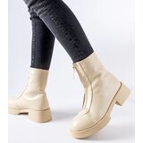 Gemre Beige insulated ankle boots with a zipper Baldo | Shoptok.si