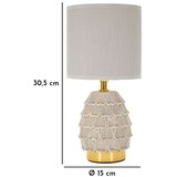 Mauro Ferretti Bež stolna lampa keramička s tekstilnim sjenilom (visina 30,5 cm) Pigny – | shoptok.hr