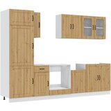 vidaXL 8 kosov kuhinjska omarica Kalmar artisan hrast inženirski les, (21703764) | Shoptok.si