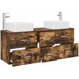  Set ormarića za kupaonicu 3 kom. Dimljeni hrast Smeđa 49,5 x 41 x 63 cm | shoptok.hr