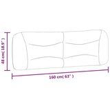 vidaXL Vzglavna stranica modra 160 cm blago, (21038462) | Shoptok.si