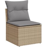  7-dijelni set vrtnih sofa s jastucima bež od poliratana | shoptok.hr
