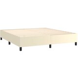  s oprugama i madracem krem 160x200 cm od umjetne kože | shoptok.hr