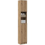 vidaXL Kopalniška omarica artisan hrast 32x25,5x190 cm inženirski les Cene