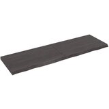 vidaXL Zidna polica tamnosmeđa 200x60x(2-6) cm od obrađene hrastovine Cijene