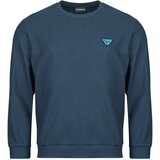 Emporio Armani CREW NECK SWEATSHIRT WAFFLE TERRY Tamno plava u