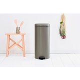 Brabantia Koš za smeti s pedalom 30 L s plastičnim vložkom - platina | Shoptok.si