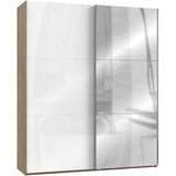 Modern Living Omara Z Drsnimi Vrati Level 36 D, Bela, Barva Hrasta Cene