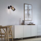 Just LIGHT. 11311-18 - Zidno reflektorsko svetlo PASQUAL 1xE27/40W/230V crna/kaučukovo drvo | Eponuda.com