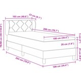 Box Postelja s sklopnim vzmetenicam v temno rjavi barvi, 100x200 cm, Tkanina, (22052812) | Shoptok.si