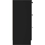  Komoda crna 60 x 30 x 70 cm od konstruiranog drva | shoptok.hr