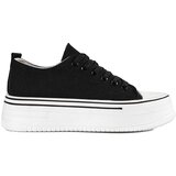 Shelvt Black women's sneakers with a thick sole | shoptok.hr