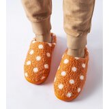 Gemre Orange warm slippers with white dots Laino | Shoptok.si
