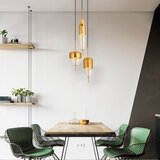 Toolight stropna staklena viseća svjetiljka metalna zlatni APP549-1CP | shoptok.hr