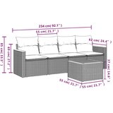 vidaXL 5-dijelna vrtna garnitura od poliratana s jastucima crna | shoptok.hr