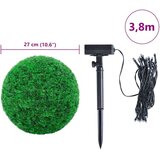 vidaXL Umjetne kugle od šimšira s LED svjetlima 2 kom zelene 27 cm Cijene