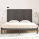  Stensko posteljno vzglavje sivo 185x3x110 cm trdna borovina, (20737382) | Shoptok.si