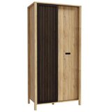 Premium Living Garderobna Omara Jytana, Barva Hrasta, Črna | Shoptok.si