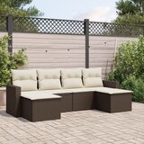 vidaXL 6-dijelni set vrtnih sofa od poliratana s jastucima smeđi | shoptok.hr