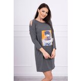Kesi Dress with 3D graphics, graphite lace | shoptok.hr