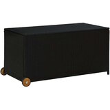 vidaXL Vrtna kutija za pohranu crna 120 x 65 x 61 cm od poliratana | shoptok.hr