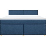 vidaXL Box spring postelja z vzmetnico modra 180x200 cm blago, (21310551) | Shoptok.si