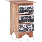  Noćni ormarić 30 x 30 x 51 cm od masivnog drva mahagonija | shoptok.hr