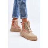 Boto Women's High Suede Sneakers Beige Eleamia | Shoptok.si