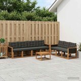  Set vanjskih sofa 8 kom. Prirodna i crna | shoptok.hr