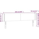  LED uzglavlje tamnozeleno 203x16x78/88 cm baršunasto | shoptok.hr