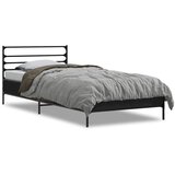  Okvir za krevet crni 100x200 cm konstruirano drvo i metal | Eponuda.com
