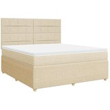  Krevet s oprugama i madracem krem 180x200 cm od tkanine | shoptok.hr