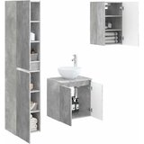  Set namještaja za kupaonicu 3 kom. Betonska siva 33 x 34,5 x 160 cm | Shoptok.si