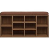  Klupa za cipele boja smeđeg hrasta 103x30x48 cm drvena | shoptok.hr