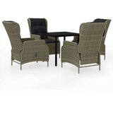  5-dijelni vrtni blagovaonski set smeđi | shoptok.hr