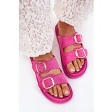 Boto Womens Platform Sandals With Golden Buckles Fuchsia Verena | shoptok.hr