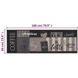  Kuhinjski tepih perivi s natpisom Coffee 60x180 cm baršunasti | shoptok.hr