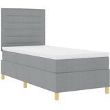  s opruga kutije Svijetlo siva 100 x 200 cm tkanina | shoptok.hr