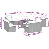  13-dijelni set vrtnih sofa s jastucima poliratan Bež | shoptok.hr