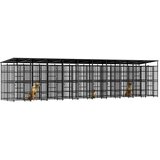  kavez za pse s krovom čelični 18,43 m² | Eponuda.ba