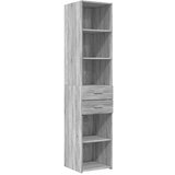 Maison Chic Visoka omara - Komoda - Predalnik siva sonoma 40x42,5x185 cm inženirski les, (21721973) Cene