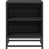vidaXL Nočna omarica 2 kosa črna 40x31x50 cm inž. les in kovina | Shoptok.si