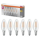 Osram Star Set LED žarulja Classic B 40 – set od 6 komada (E14, Bez prigušivanja, Topla bijela, 470 lm, 4 W, 6 Kom.) Cijene