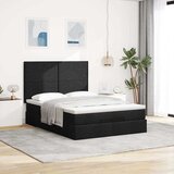  Otomanski krevet s madracem i LED crni 140x200 cm od tkanine | shoptok.hr