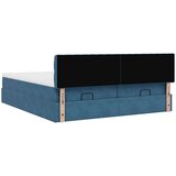  Otomanski posteljni okvir z vzmetnicami moder 160x200 cm žamet, (21653210) | Shoptok.si