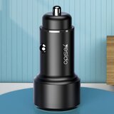 Yesido Avto polnilec (Y43) - 2xUSB QC 3.0 36W - črn | Shoptok.si