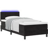 vidaXL Krevet sa podnicom i madracem & LED crna 100x200 cm baršun Cijene